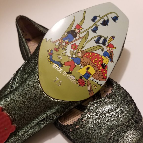 Irregular Choice Green Metallic Shoes - Picture 4 of 5